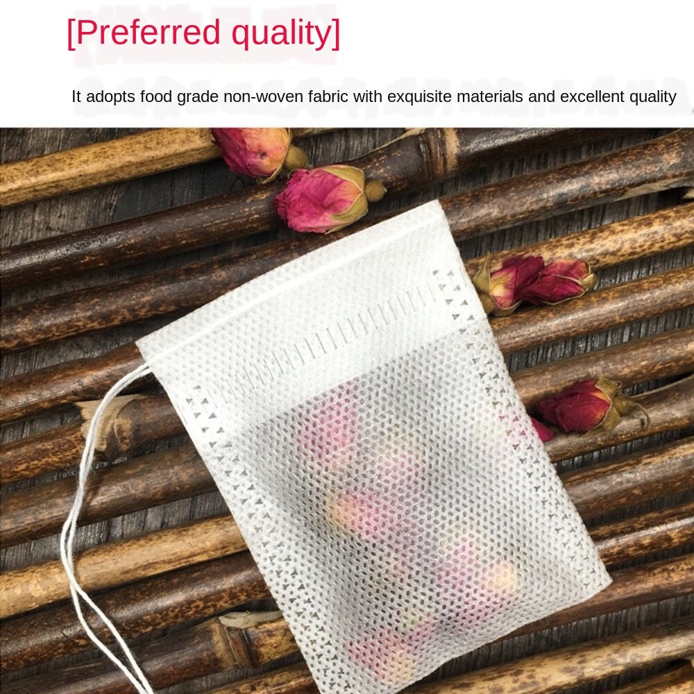 Bolsitas de té con cordón perfumado, bolsa vacía con filtro de sellado de 5x7CM, hierbas y especias utensilios para cocinar, 100 unids/lote