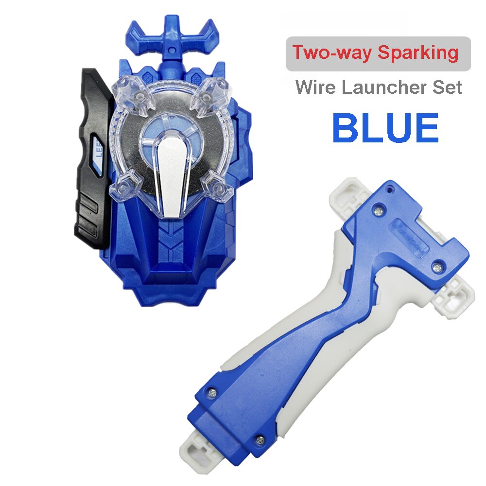 Beyblades Burst Sparking Launcher Spinner Wire Antenna giroscopio accessori giocattoli per bambini: 2-way-Set-Blue