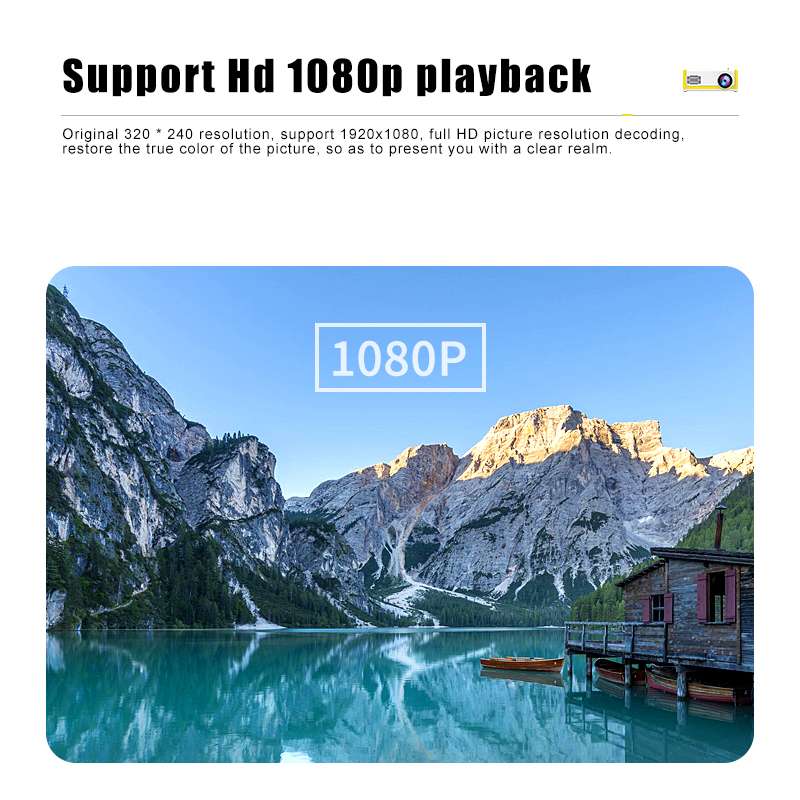 Mini LED Projector High-definition LCD Portable Mobile Phone Home Projector PUO88