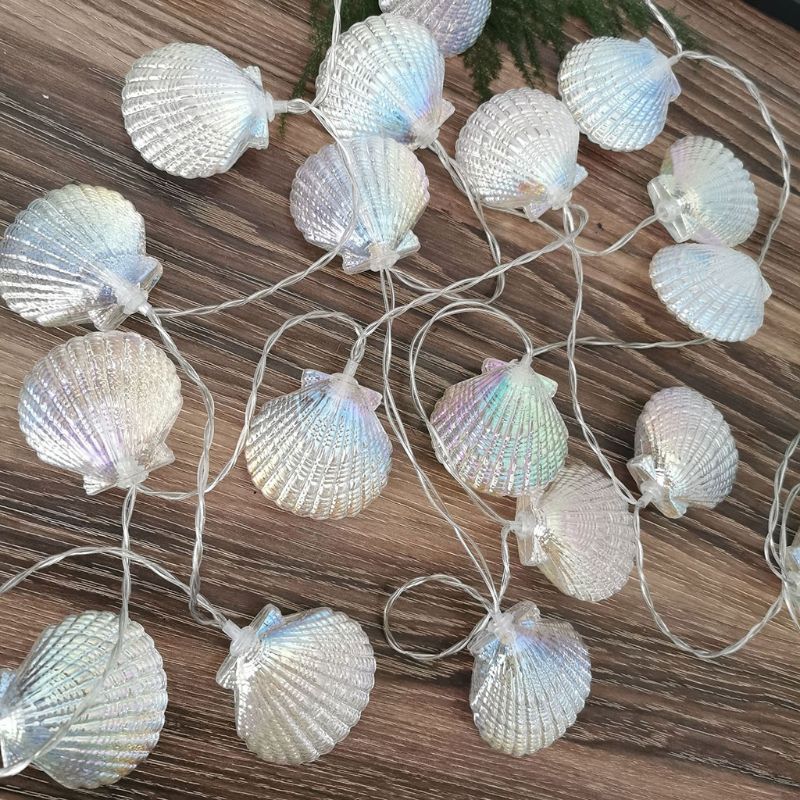 Seashell Starfish Conch Light String LED 3000K Warm White Garland Lights