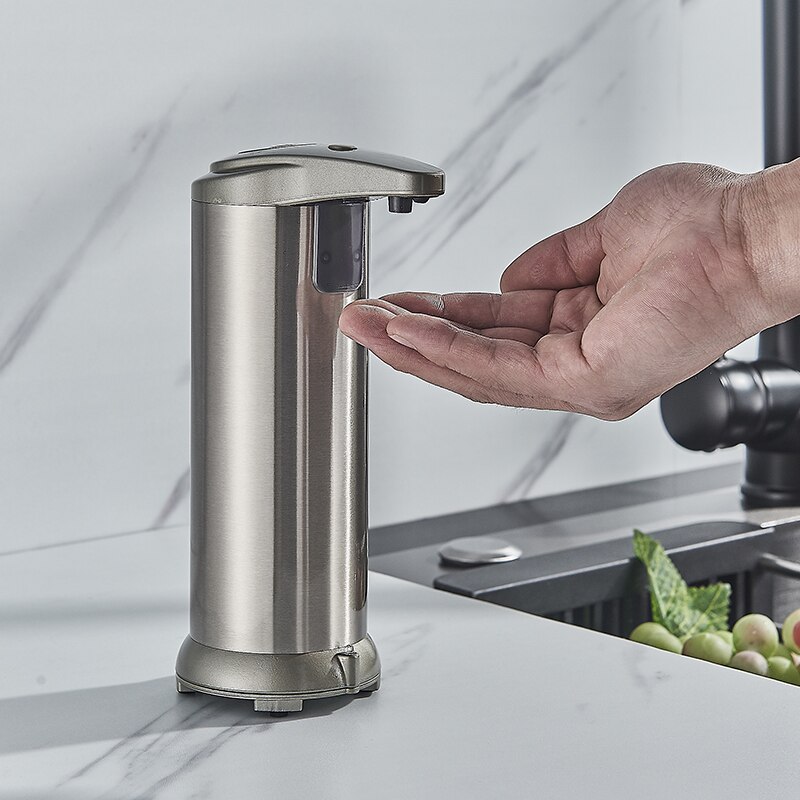 Smart Sensor Liquid Soap Dispenser Stainless Steel Automatic Liquid Soap Dispenser Induction Dispenser Home Kitchen Bathroom: B