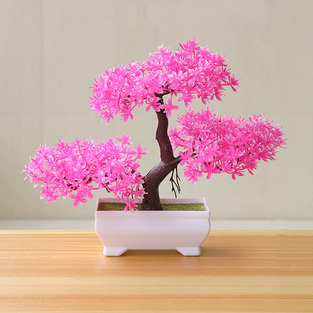 Realistinen keinotekoinen vihreä ruukku tervetuloa mänty jäljitellä bonsai-simulaatio keinotekoinen ruukkukasvi ornamentti kodin koristelu
