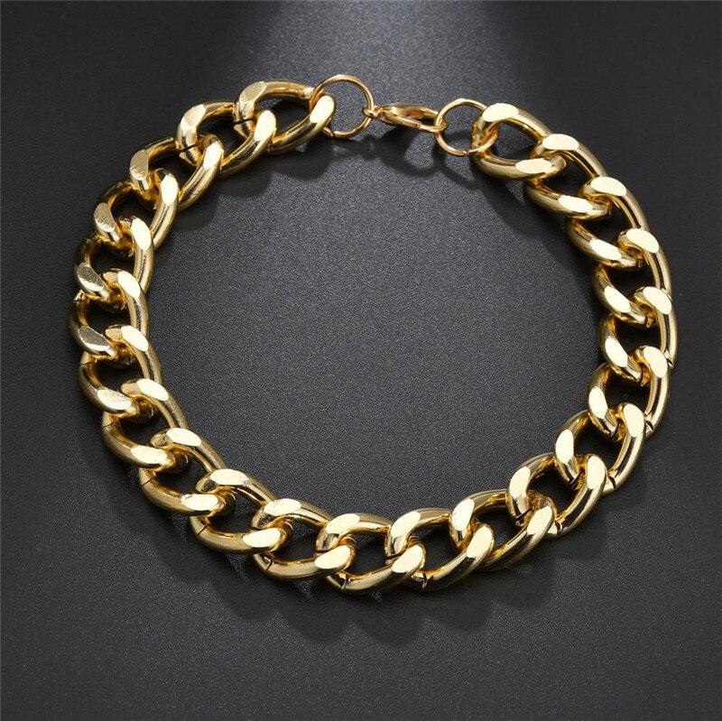 Modyle 22cm Bracelets pour femme hommes or couleur lien chaînes hommes Bracelets bijoux: 83599