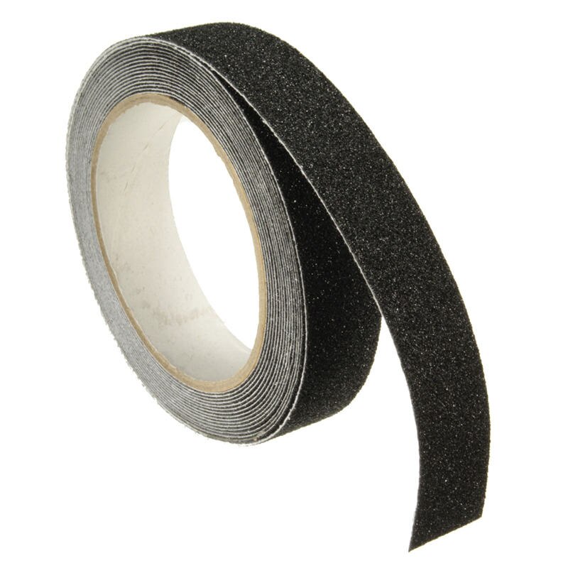 ¡Novedad! Cinta de seguridad antideslizante de rollo negro de 5m x 2,5 cm, cinta de seguridad antideslizante, cinta de seguridad, cinta adhesiva de agarre gravilla, cinta de advertencia