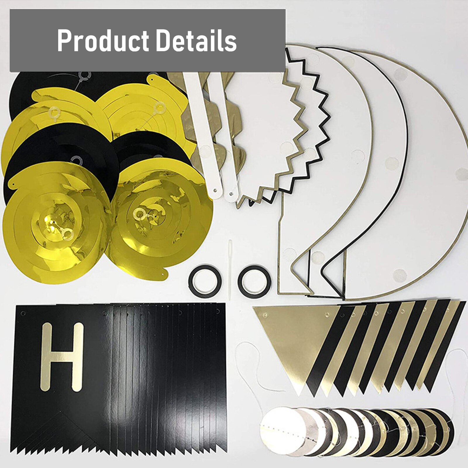 18Pcs Gelukkige Verjaardag Banner Set Feestartikelen Papier Fans Wervelingen Honingraat Ballen Voor Verjaardag Baby Shower Wedding Decor