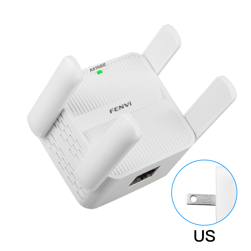 WiFi6 AX1500 WiFi Repeater Dual Band 2,4G & 5GHz Extender Signal Booster Wi-Fi Extender 4*2dbi Antenne Gigabit Netzwerk Karte für PC: US-Stecker