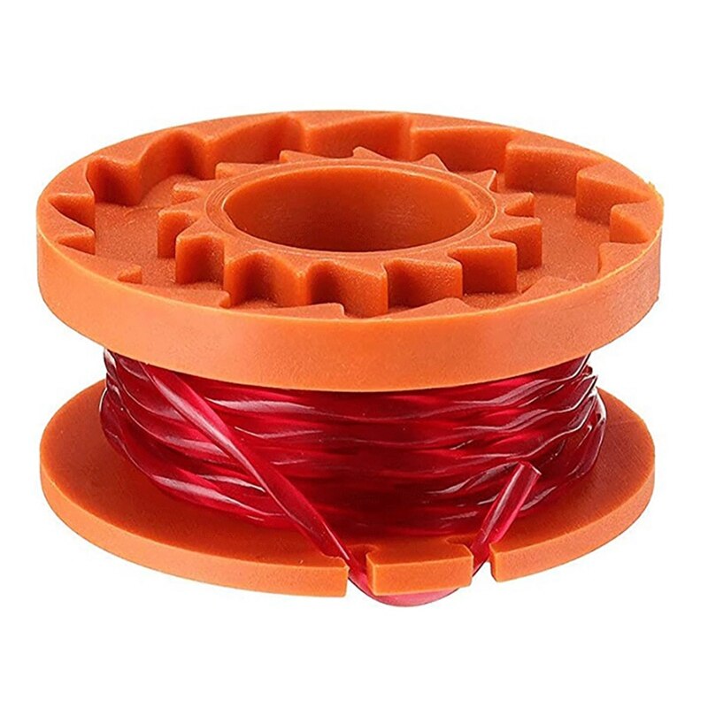 10Ft 0.065Inch Line String Trimmer Replacement Spool For Worx WA0010 String Trimmers Autofeed Spool (6 Spool, 1 Cap)