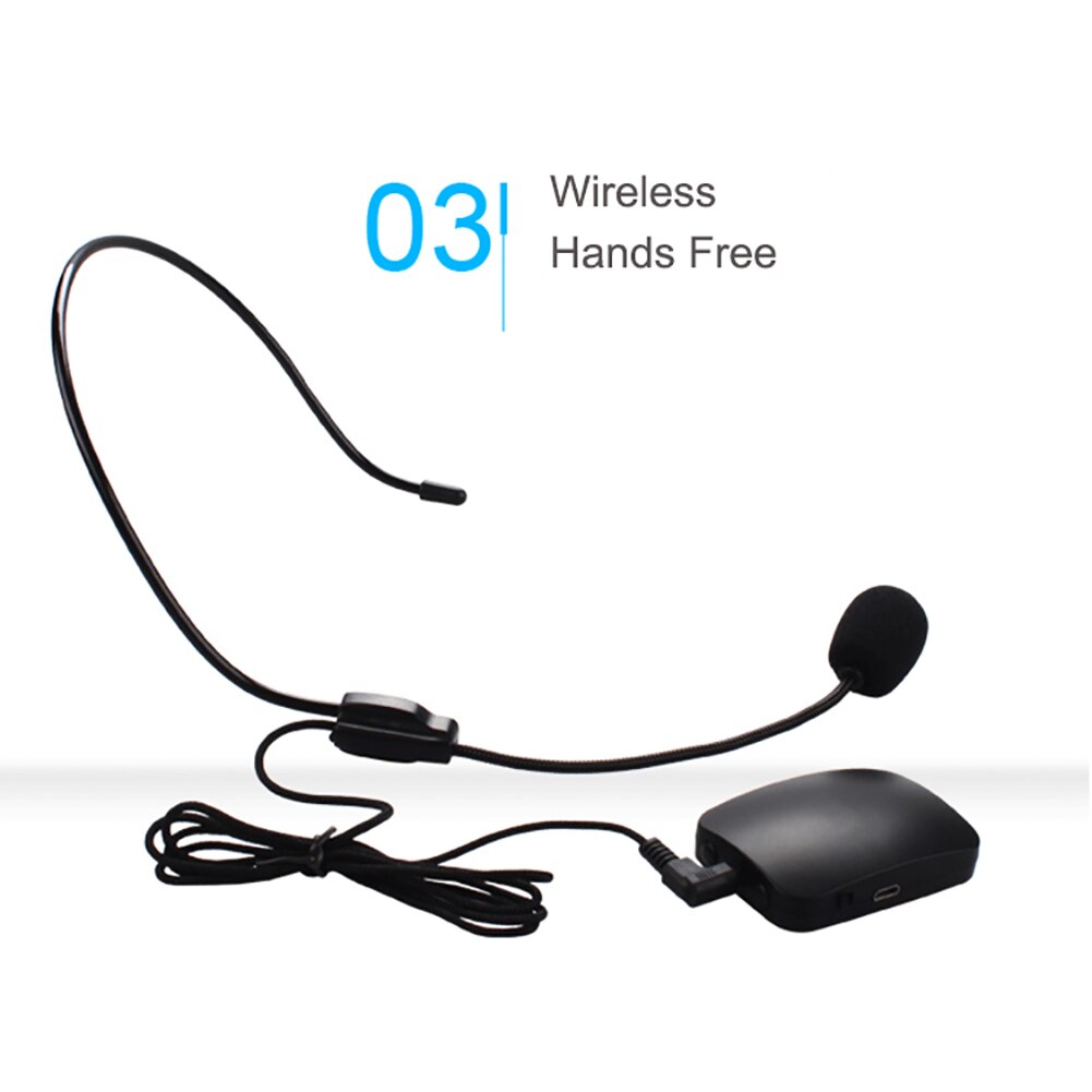 Ulanzi Drahtlose Mikrofon FM Radio Absender Headset Kragen Tour führen Clip-Auf MIC