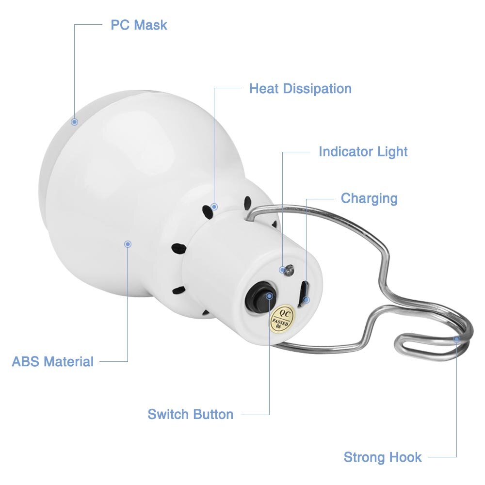 15W 130LM Solar Lamp Met Plastic Plank Draagbare Led Lamp Licht Solar Led Verlichting Zonnepaneel Kamp tent Nachtlampje