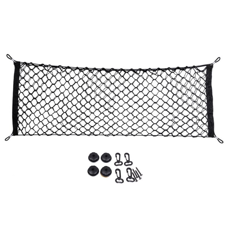 Stretchable Back Storage Mesh All Purpose Vehicle Cargo Organizer Practical Car Storage Tool: Default Title