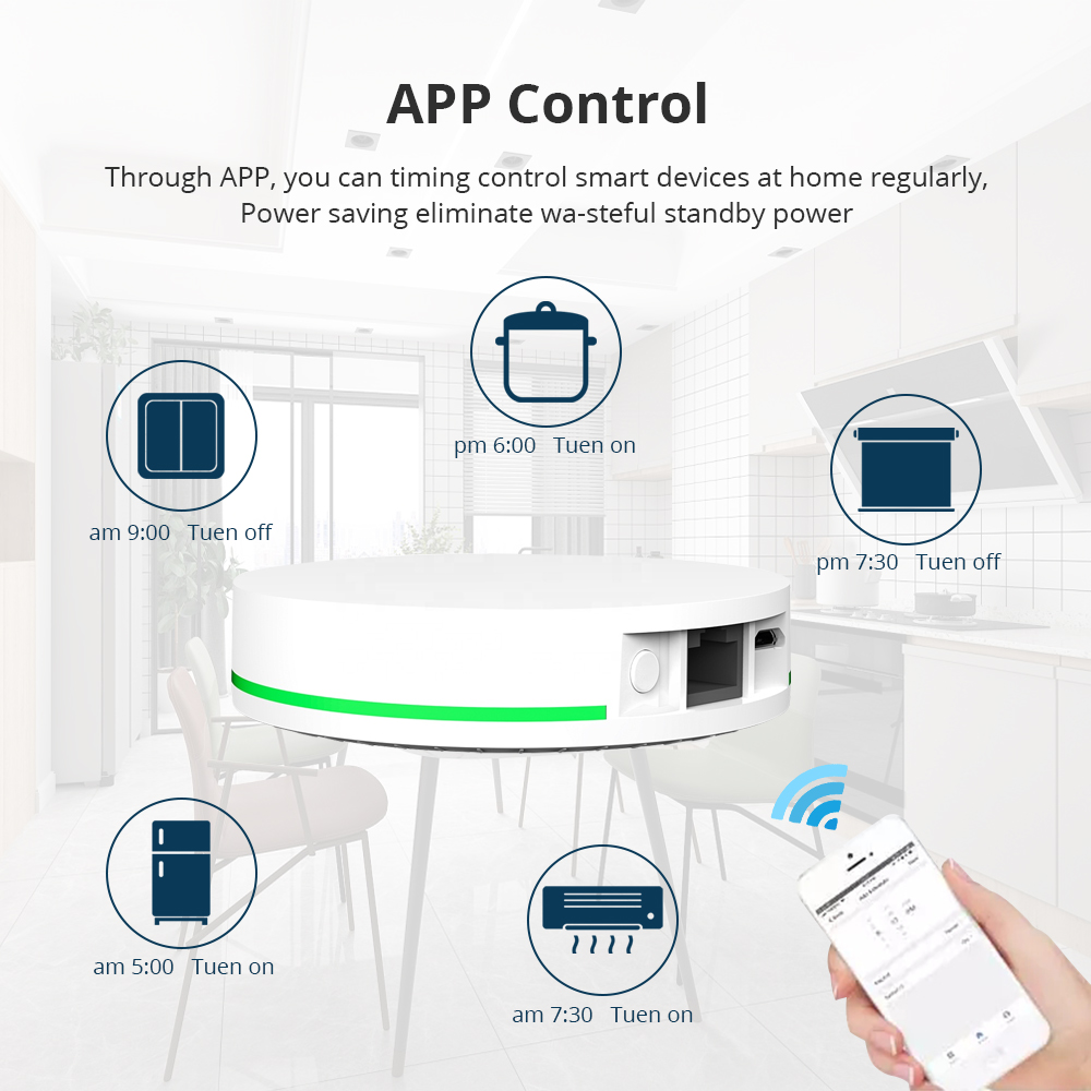 Yagusmart Tuya Zigbee Gateway Zigbee 3.0 Wired Hub with Network Cable Socket Wired Connection Alexa Google Home Remote Control