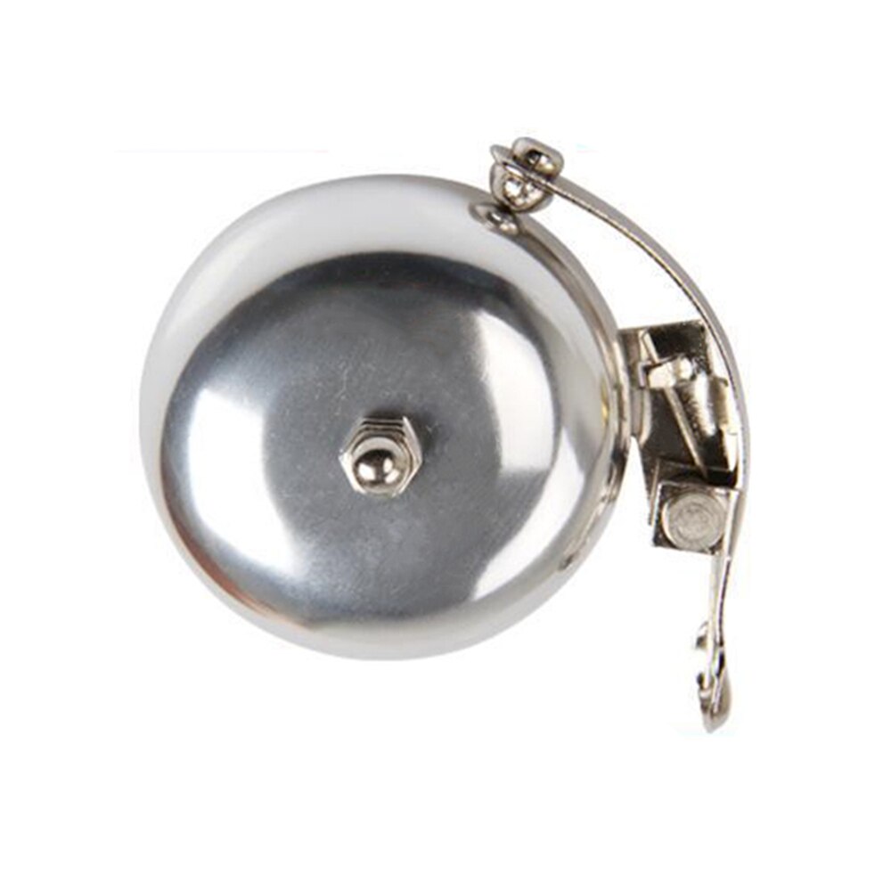Bicycle Bell Ring Metal Bell Ring Loud Sound One Touch Classic Handlebar Cycling Bicycle Horn Alarm Accessory Cycle Push Bike: Silver
