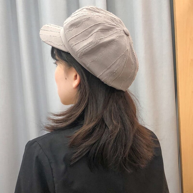 Tendance octogonale casquette gavroche femmes bérets printemps automne chapeau rétro artiste peintre dame bérets décontracté és pour les femmes cassés chapeaux