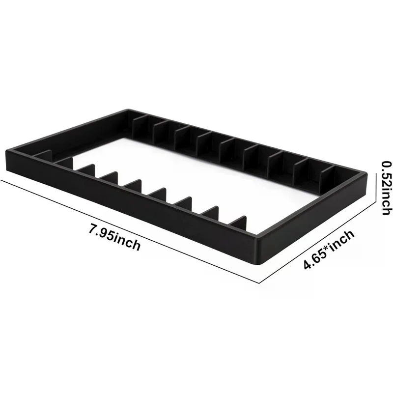 Compact Cassette Tape Organizer Black Plastic Box Magnetic Closure Durable Large Capacity Storage Holder