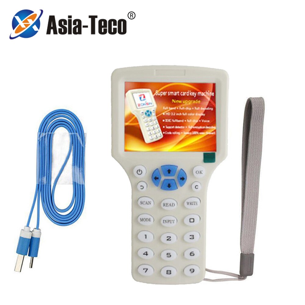 Rfid-kopieerapparaat, id-ic, fullband frequentielezer, schrijver, kopieerapparaat,  m1 mhz 13.56 duplicator, programmeur, usb, nfc, uid-tag, sleutelkaart