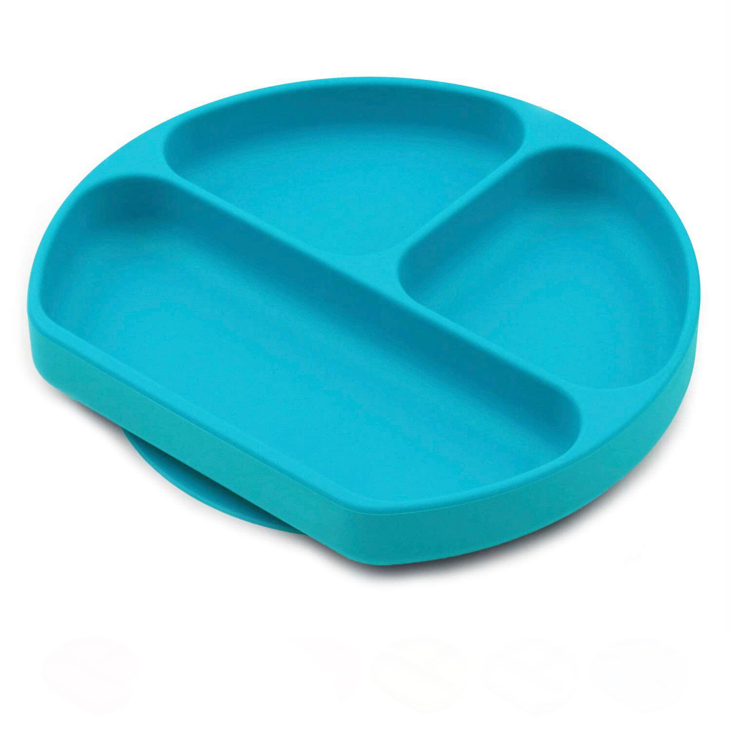 Placas de succión para bebés, manteles individuales de silicona para niños pequeños que se adhieren a bandejas de silla alta y platos de mesa: 1pc Blue