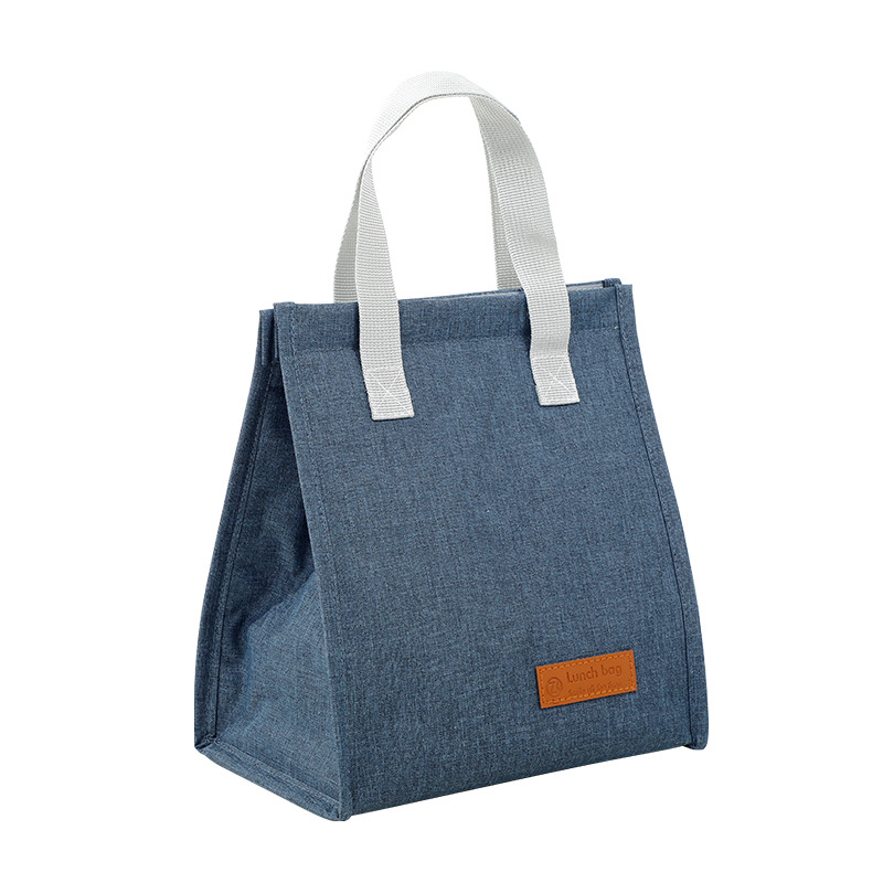 Large Capacity Square Thermal Lunch Bags Portable Cooler Bag Insulated Food Bags for Work School Picnic Bento Bags with Zipper: Ivory