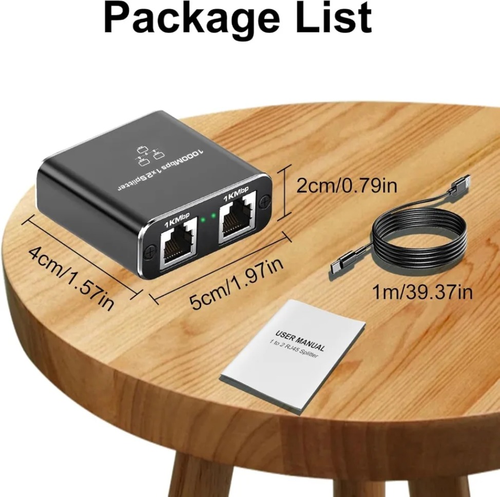 Gigabit ethernet divisor rj45 divisor adaptador de extensão gigabit 1000mbps conector de rede 1 a 2 para pc portátil tv box roteador