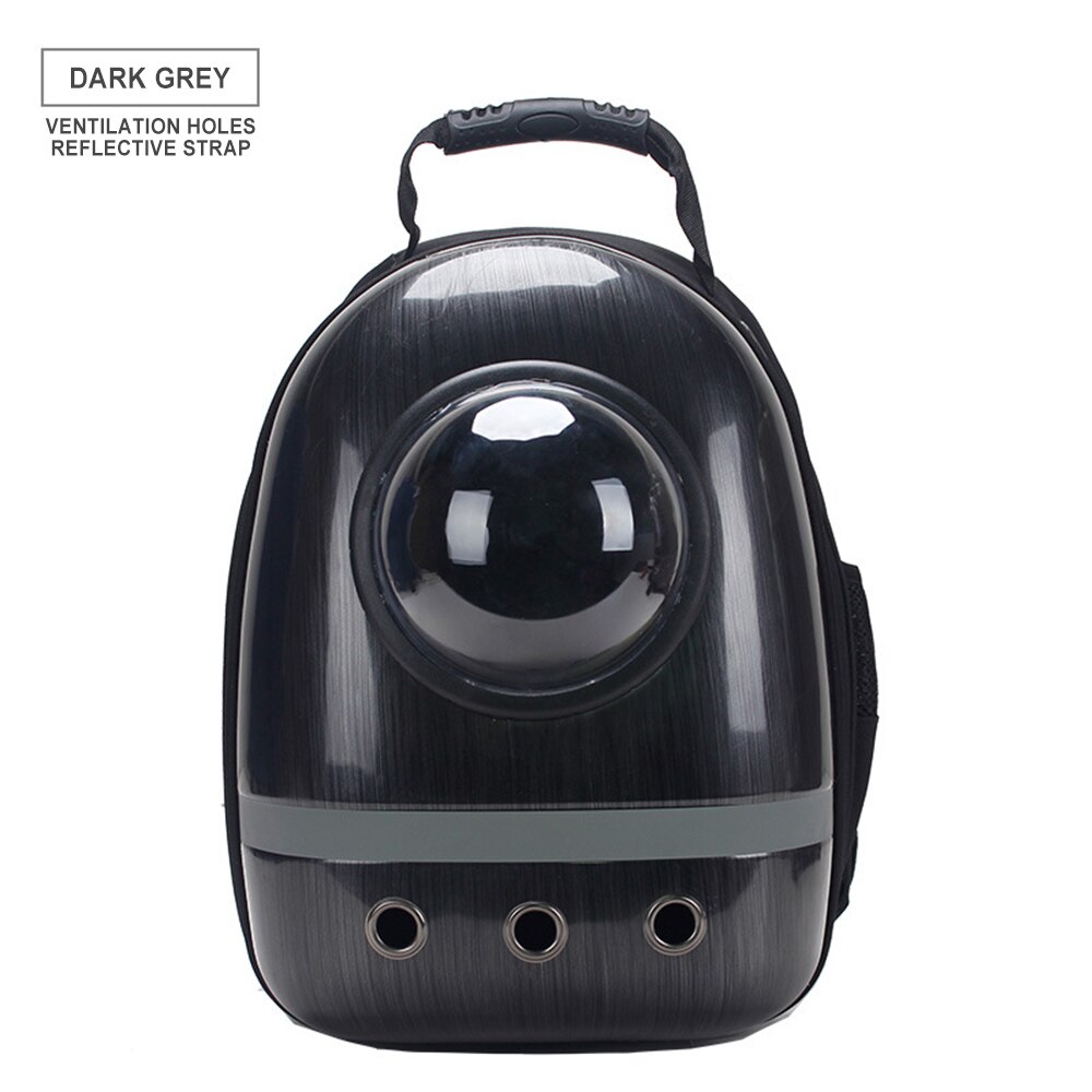 Pet Carrier Backpack Window Transport Carrying Breathable Travel Bag Bubble Pet Dog Space Capsule Cat Carrier Backpack: Black