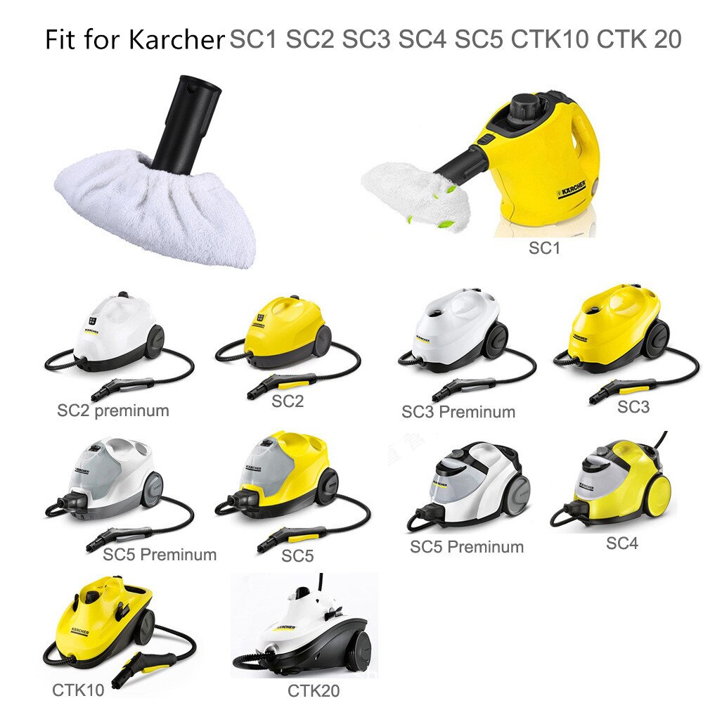 De Wasbare Vervanging Katoen Badstof Cover Pads Fit Voor Karcher SC1, SC2, SC3, SC4, SC5, CTK10, CTK20 Stoomreiniger