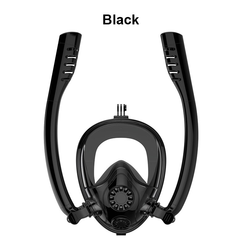 Hjkb schwimmmaske für erwachsene (männer, frauen) mit doppelatemschlauch, silikon, komplett trocken, schnorchelmaske für freundlicher, taucherbrille, ausrügestochen