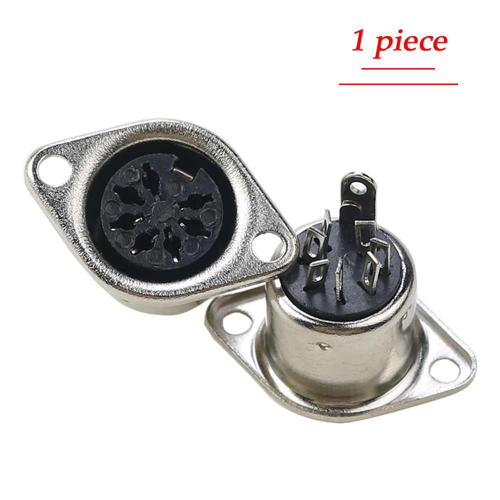 2Pcs Computer Keyboard Plug 3P 4P 5P 6P 7P 8P DIN S Terminal Connector Female Socket Mount adapter SOLDER MIDI cable connector: Ivory