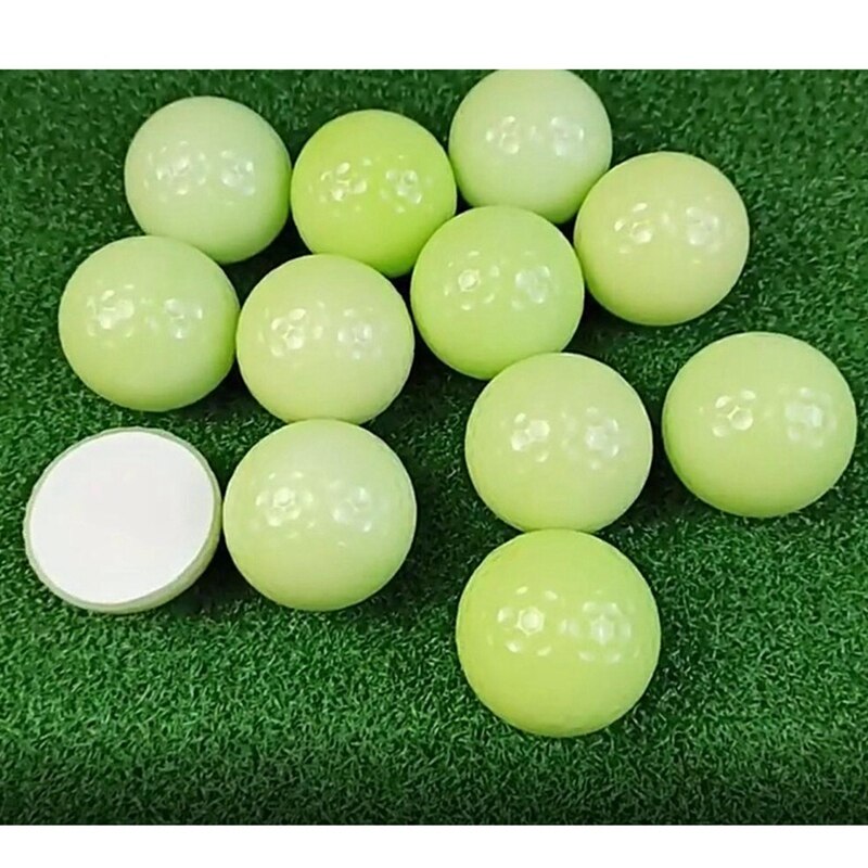 Golf Luminous Ball Golf Fluorescent Ball Automatic Light Absorption Luminescent Fluorescent Night Ball