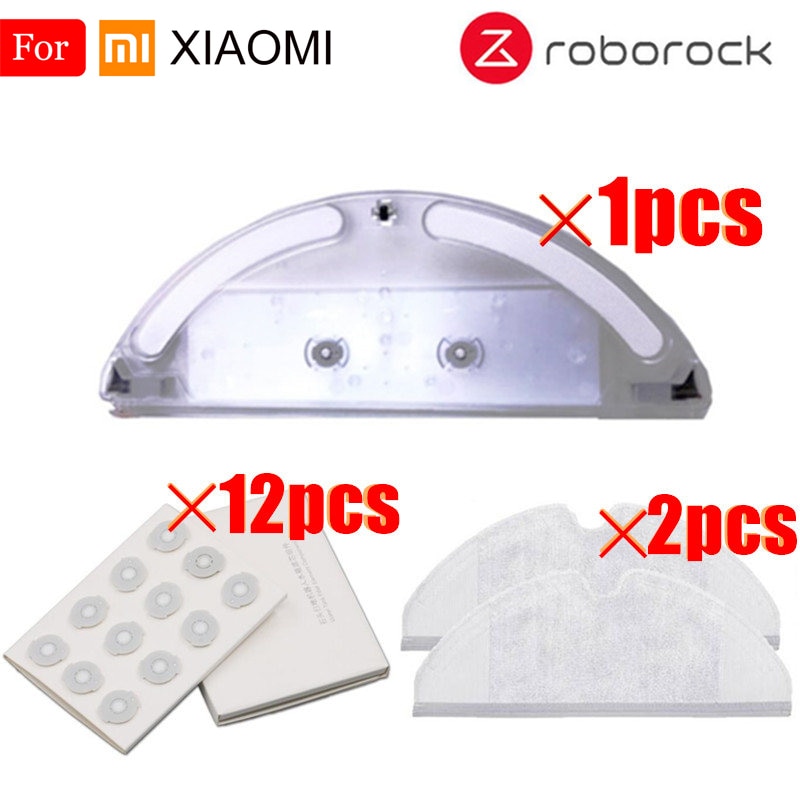 Vandtank til xiaomi roborock robot  s50 s51 s52 s55 t60 t61 støvsuger dele moppe klud vandtank hepa filter tilbehør
