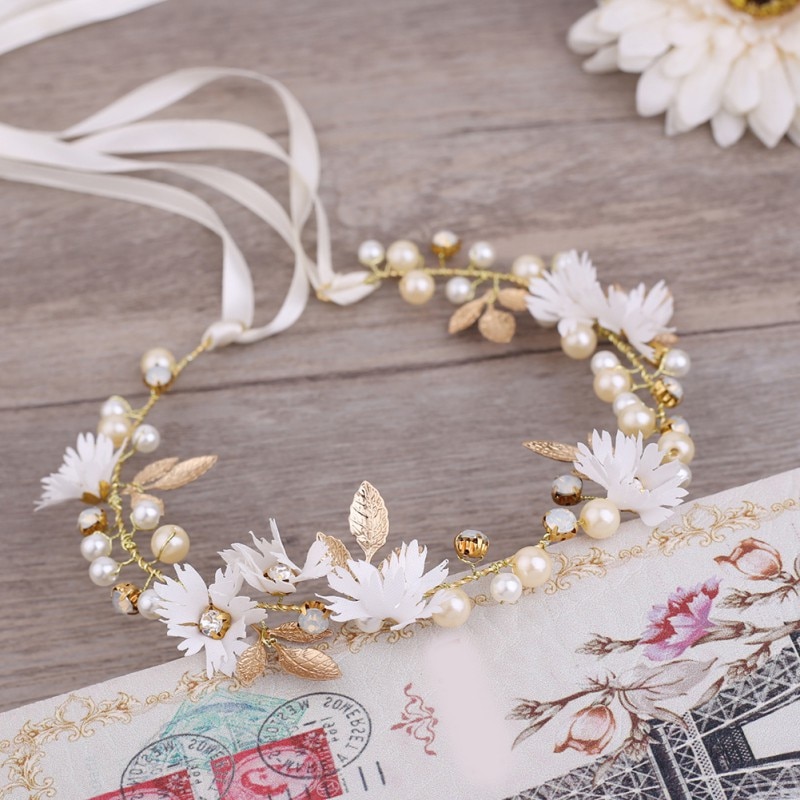 Diadema de flores para niñas pequeñas, Margarita pequeña Floral, prendas para cabeza, guirnalda de fotografía, de , accesorios de vestido de noche