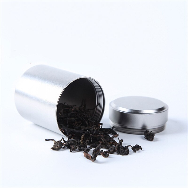 Aircraft Aluminum Airtight Stash Jar 1.3 Inches Multi-Use Vacuum Seal Portable Storage Container Tea Caddies