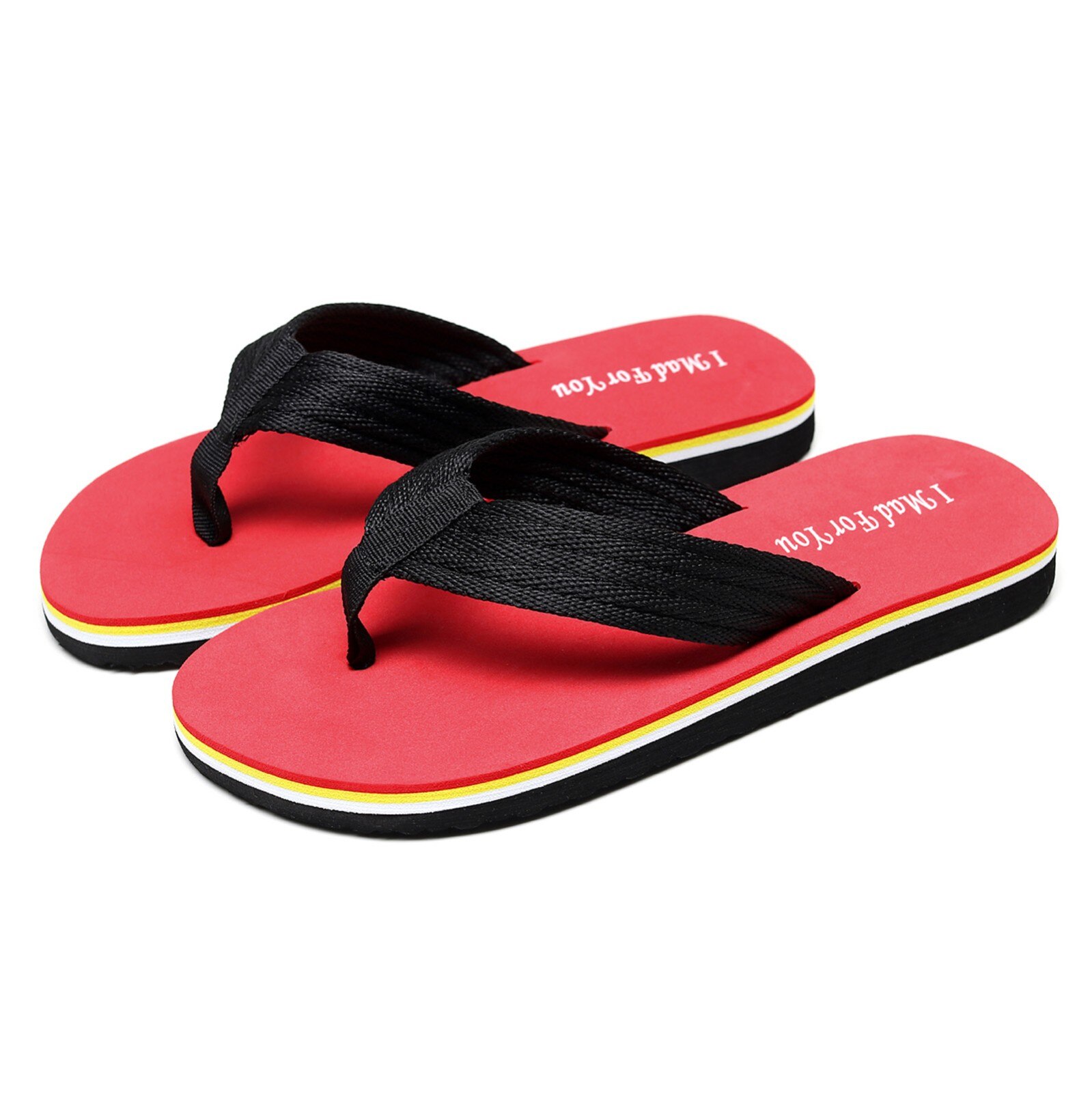 Mannen Slippers Zomer Strand Ademende Schoenen Sandalen Thuis Slipper Mode Flip-Flops Platte Schoenen Zomer Schoenen Slippers r5: Red  / 40