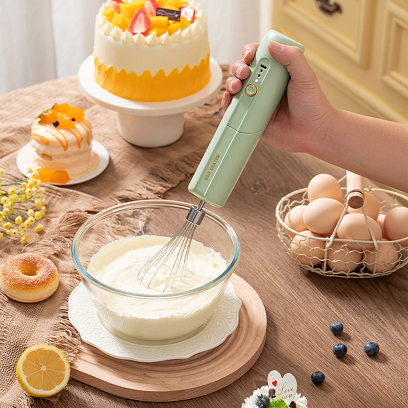 Mezclador de alimentos eléctrico portátil plegable, batidor automático de huevos, mantequilla, crema, batidor Vertical, batidora de mano inalámbrica para cocina