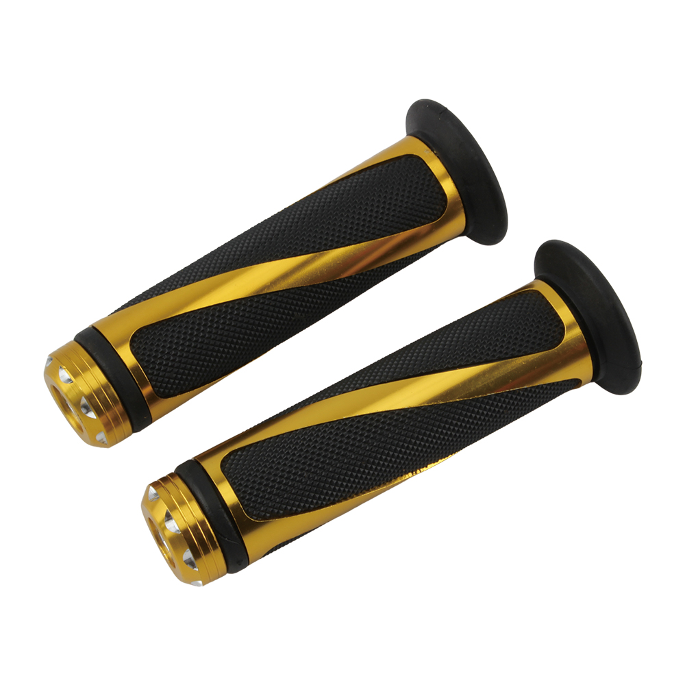 7/8 "22mm Moto Grip Maniglia Universale Manubrio CNC per Kawasaki Honda Yamaha Suzuki Benelli Ducati Scooter Ebike Moto: Oro