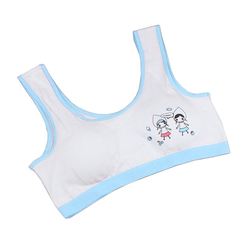 Girl Cartoon Pattern Training Linen Soft Brassiere Sport Girl Bras For Teen Girls Topic For Teenagers Vest