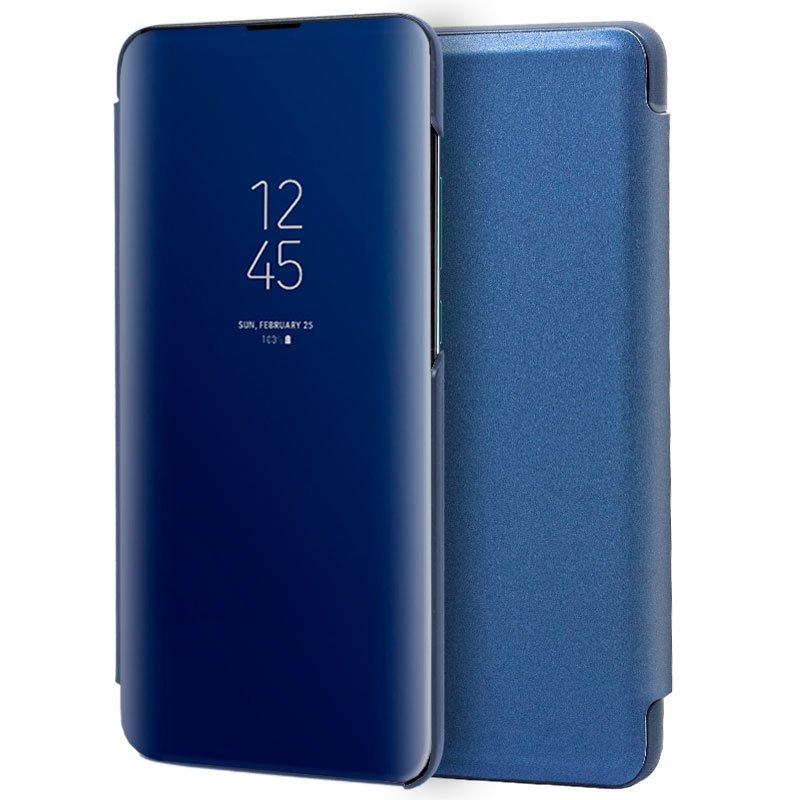 Huawei P30 Pro Clear View Flip Cover Case Blauw