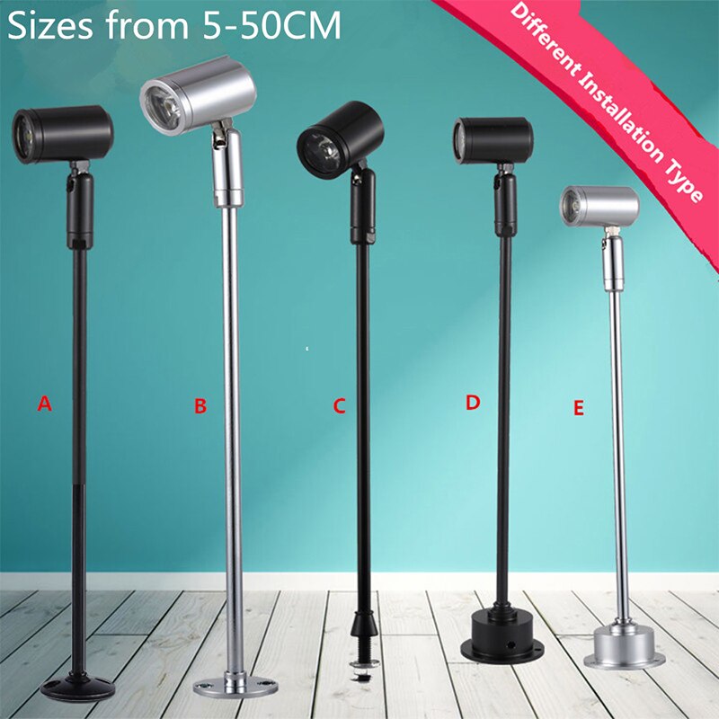 4 Pcs 1W 3W Led Licht Voor Showcase Led Vitrine Verlichting Display Spotlight Voor Sieraden Boutique Kast Foto 15 Cm