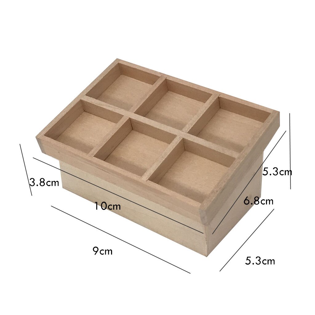 1/12 Dollhouse Miniature Mini Wooden Coffee Table Simulation End Table Furniture Toys for Doll House Decoration Accessories#4