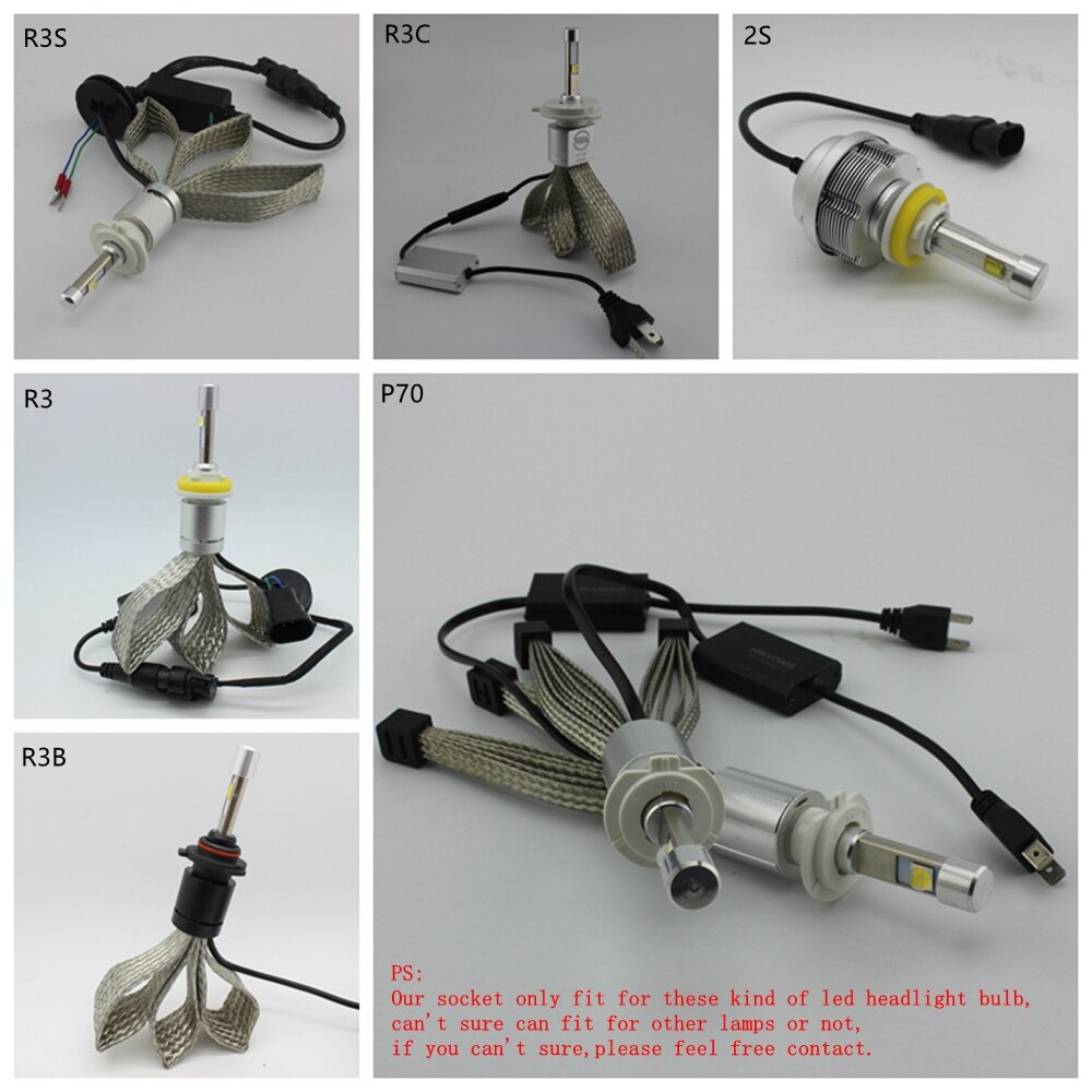 H7 LED Headlight Bulbs Adapter Socket Base H11 H3 H4 H1 9005 HB3 9006 HB4 Holder