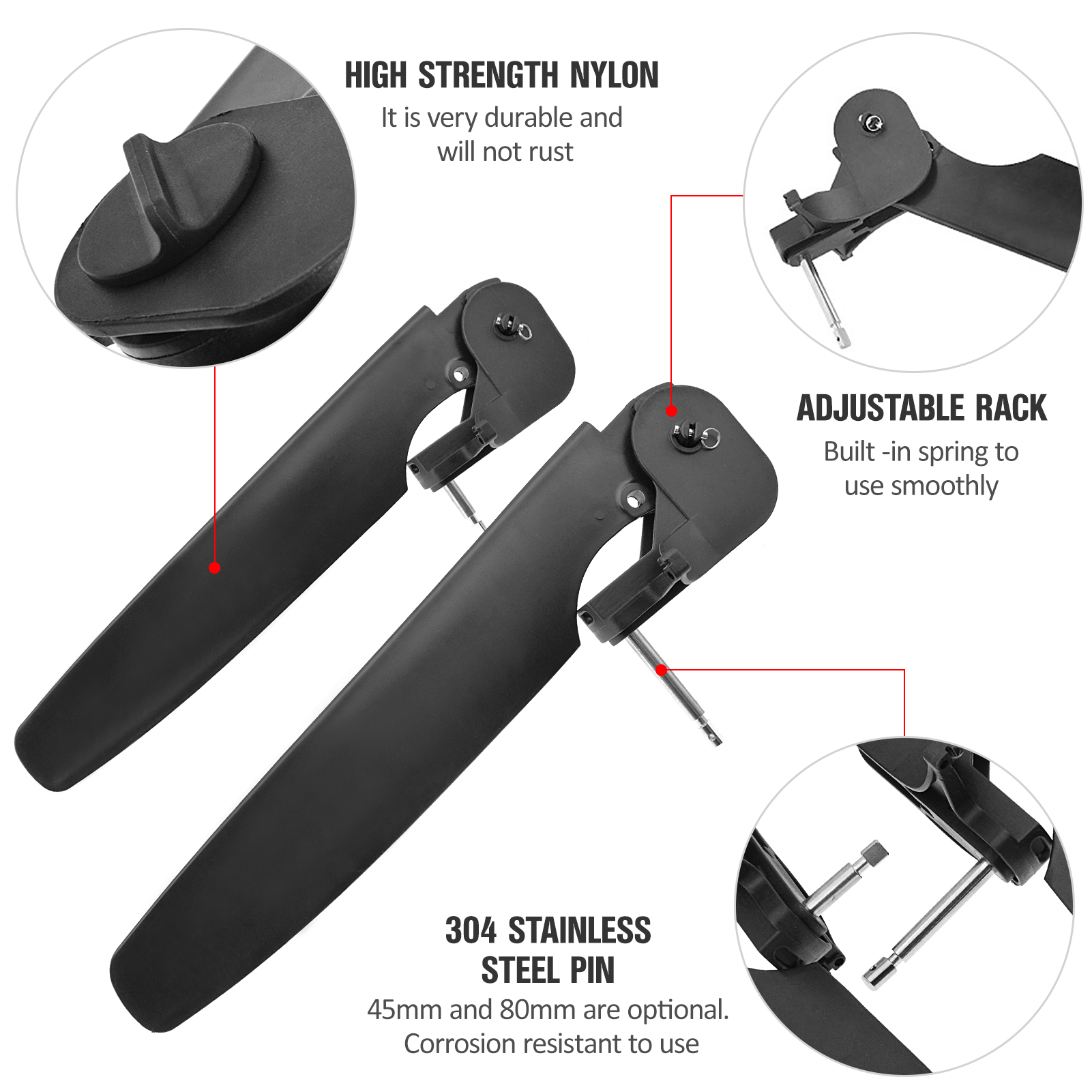 Kayak tail rudder steering system control kit for direction control adjustment pedal can be connected