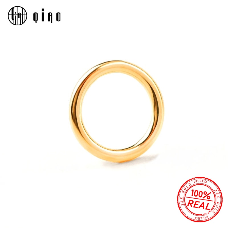 10 Pcs 2/3/4/5/6 Mm 14K Gold Filled Gesloten Jump Rings 14K Gold Filled Split Ringen Voor Sleutelhangers Maken &amp; Armband Sieraden Bevindingen