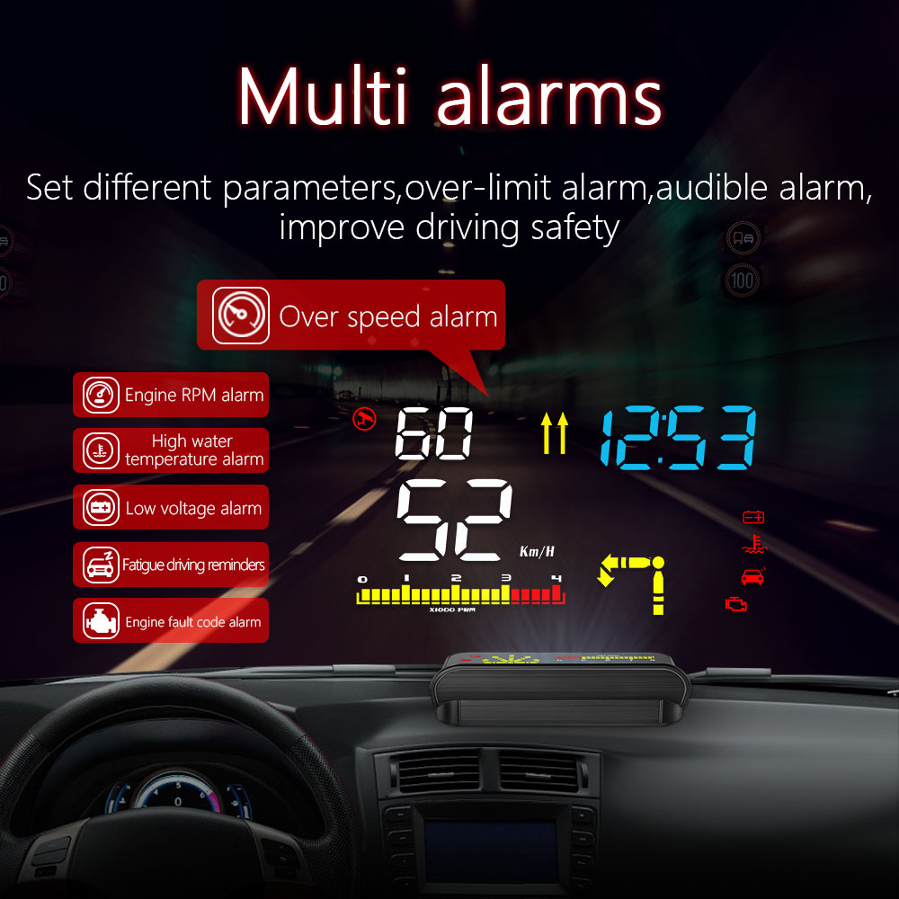 Neueste M15 Head Up Display OBD2 mit GPS Dual Modus Projektor HUD Display Überdrehzahl Warnung Auto Elektronik Display Meter