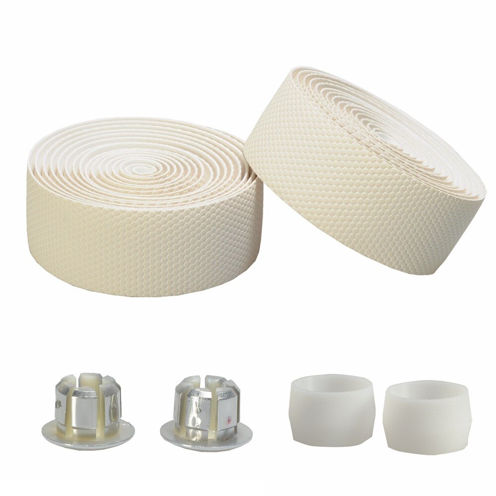 Silica gel tape styretape mtb sykkel styre tape landeveissykkel myk pustende sykkel styre tape fast girbelte: Hvit
