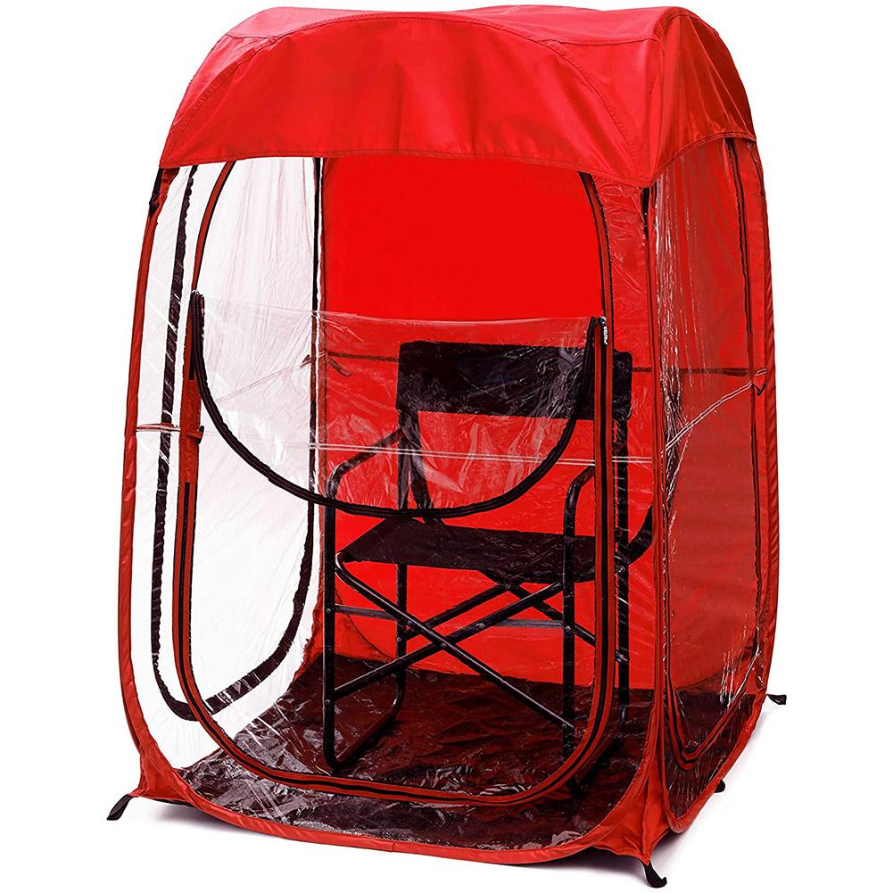 Draagbare Outdoor Sport Pop Up Kijken Tent Dubbele Lichtgewicht Camping Luifel Vissen Tent Reizen Tent: Red