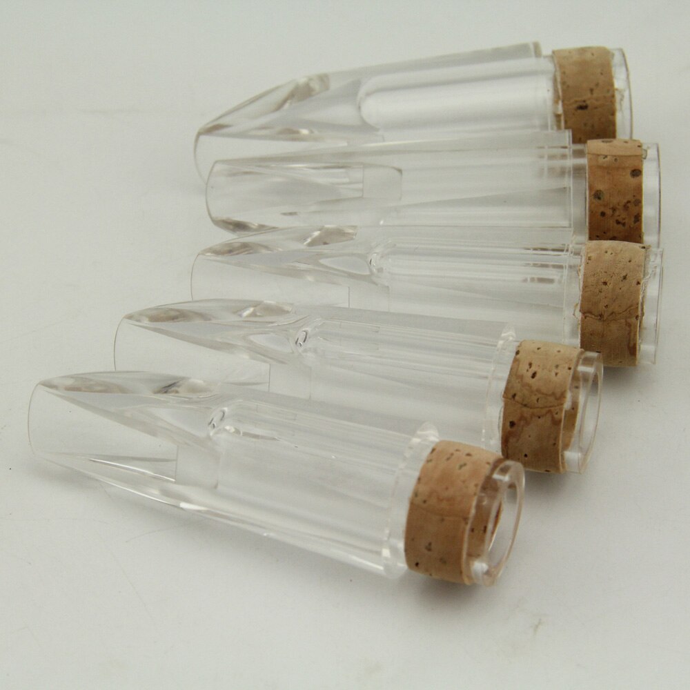 5 unids cristal Clarinetes, Clarinetes boquilla de alta calidad transparente + almohadilla dental