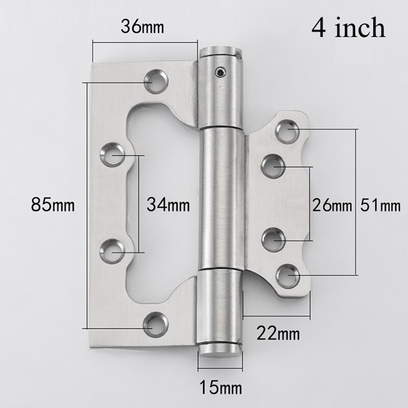 Stainless Steel Automatic Door Hinges Heavy Duty 4 inch Home Furniture Smooth Movement Wooden Doors Gate Ball Bearing