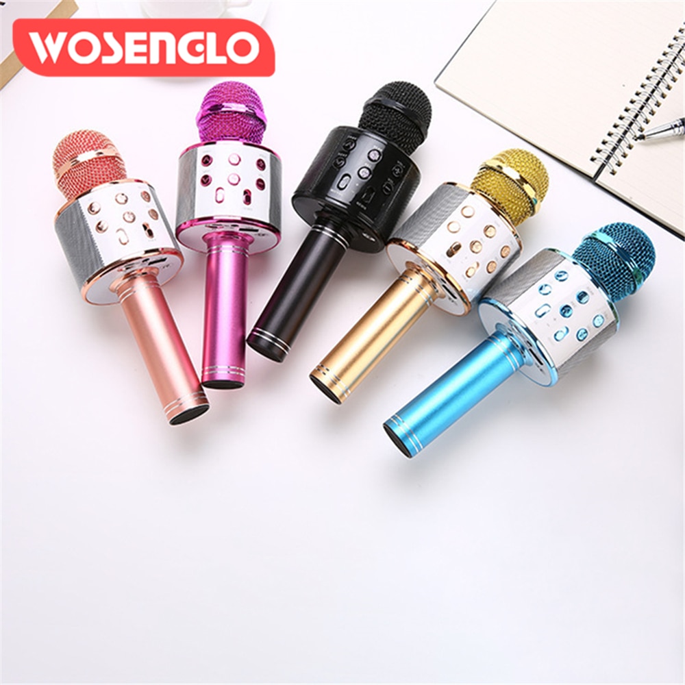 WS858 Bluetooth Handheld Karaoke Speaker Player Machine for Kids Adults Home KTV Party for Android/Iphone/Ipad/Pc Girl Boy