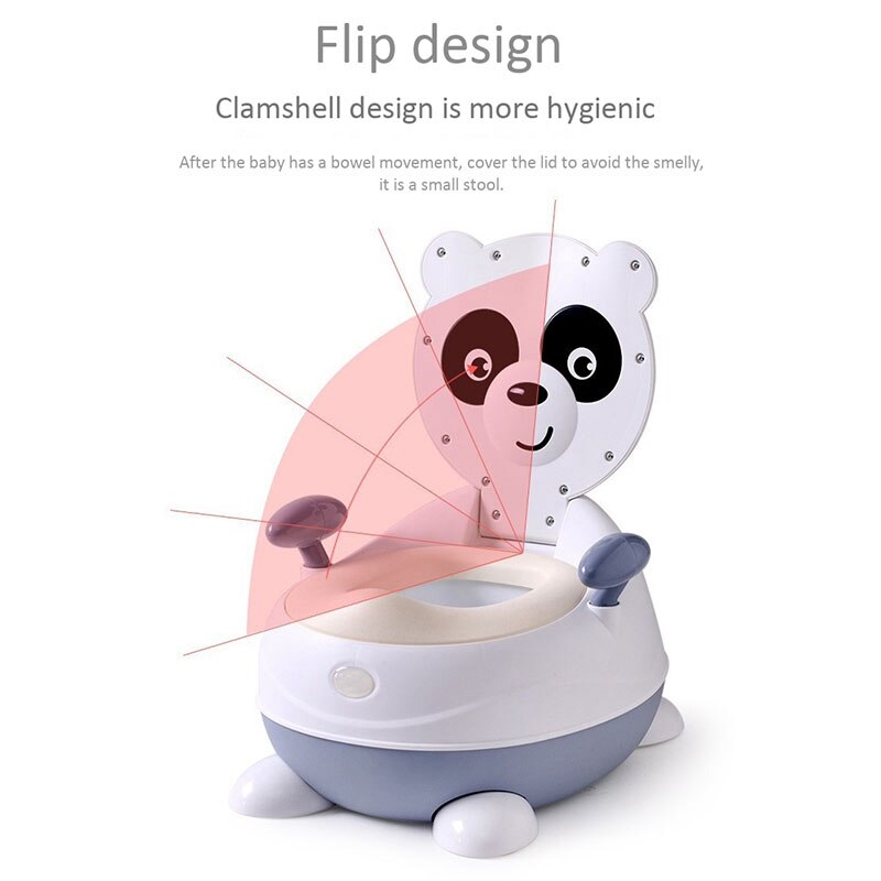 Cute Panda Baby Potty Toilet Bowl Training Toilet Seat Kids Bedpan Portable Urinal Soft Backrest Pots Seat Chair