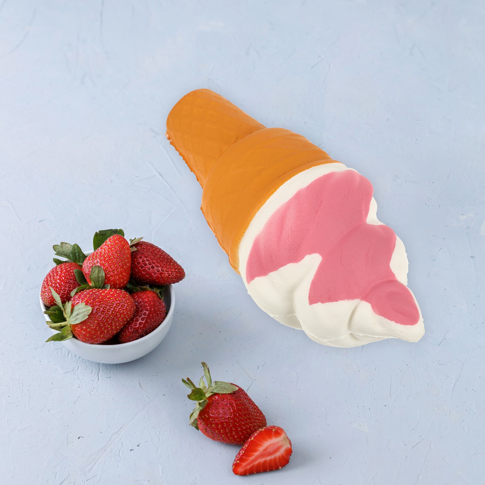 2pcs Simulation Slow Rising Torch Ice Cream Cone Prop Squeeze Ice Cream Toys
