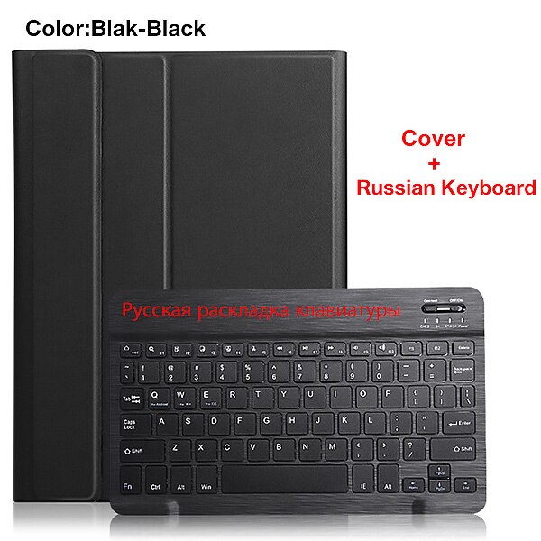 Clavier étui pour samsung Galaxy Tab S6 10.5 T860 T865 SM-T860 SM-T865 Clavier amovible étui pour samsung Onglet S6 couverture: BLACK RUSSIAN