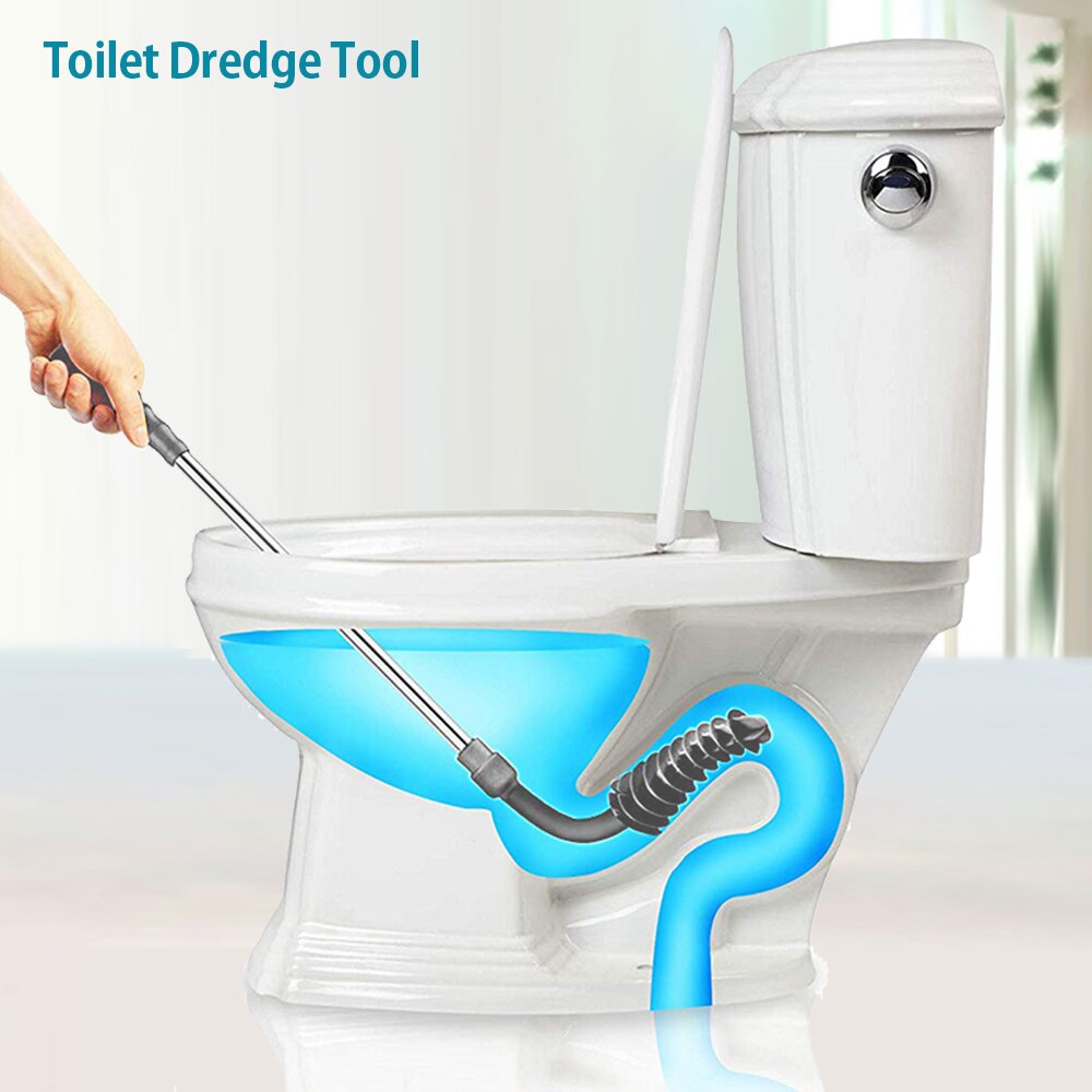 Drain Clog Dredge Tools Powerful Toilet Plunger Auger Cleaner For Bathroom Kitchen Sink
